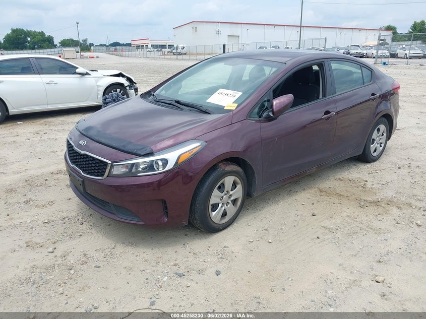 Vin: 3kpfk4a77je259617, lot: 45756050, kia forte lx 20182