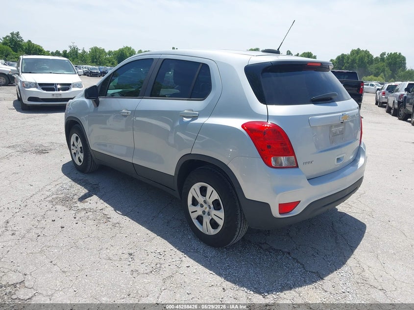Vin: 3gncjksb5jl358257, lot: 45756246, chevrolet trax ls 20183