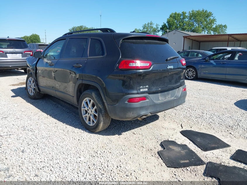 Vin: 1c4pjmabogw240630, lot: 45756303, jeep cherokee sport 20163