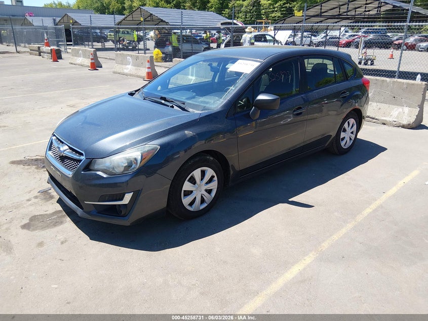 Vin: jf1gpaa64g8331622, lot: 45756552, subaru impreza 2.0i 20162