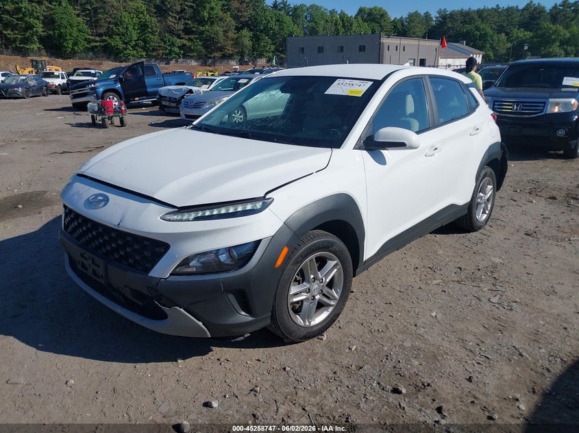 Vin: km8k2cab2nu807846, lot: 45756568, hyundai kona se 20222