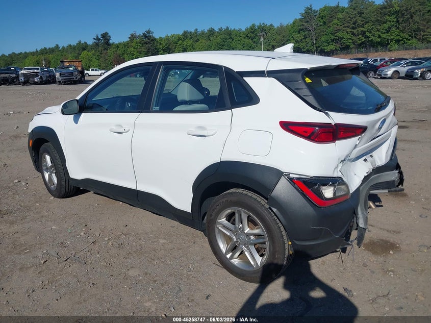 Vin: km8k2cab2nu807846, lot: 45756568, hyundai kona se 20223