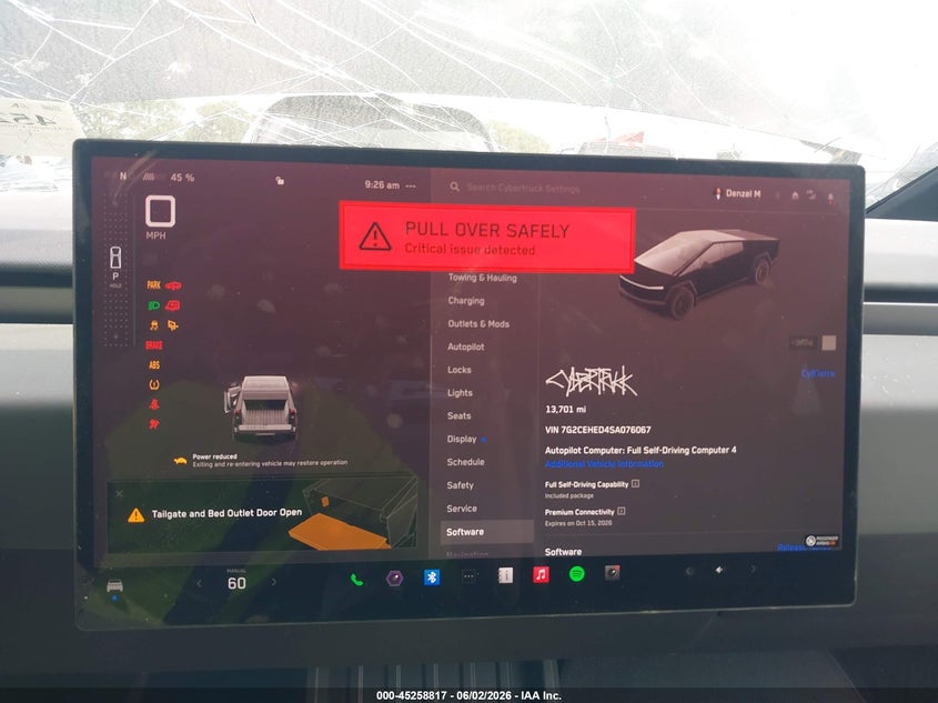 2025 Tesla Cybertruck All-Wheel Drive VIN: 7G2CEHED4SA076067 Lot: 45258817