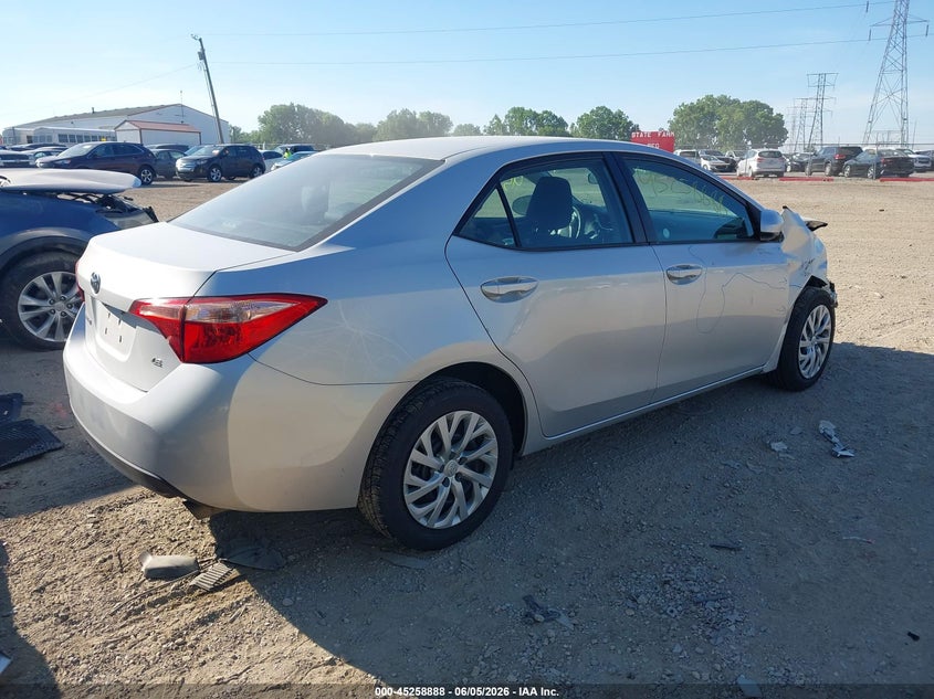 Vin: 2t1burhe3jc092956, lot: 45756708, toyota corolla le 20184