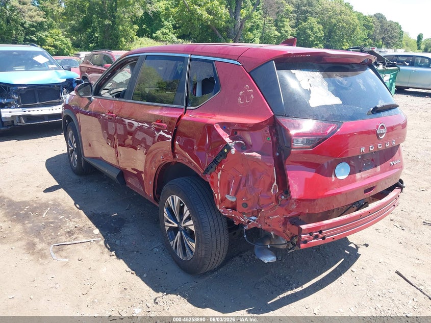 Vin: 5n1bt3bb5pc852784, lot: 45756710, nissan rogue sv intelligent awd 20233