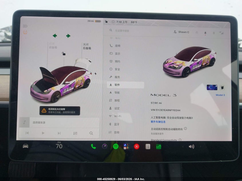 2022 TESLA MODEL 3 auction photo 7