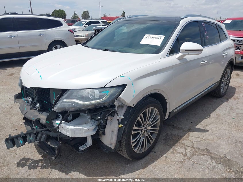 Vin: 2lmpj6lr1gbl38850, lot: 45756903, lincoln mkx reserve 20162