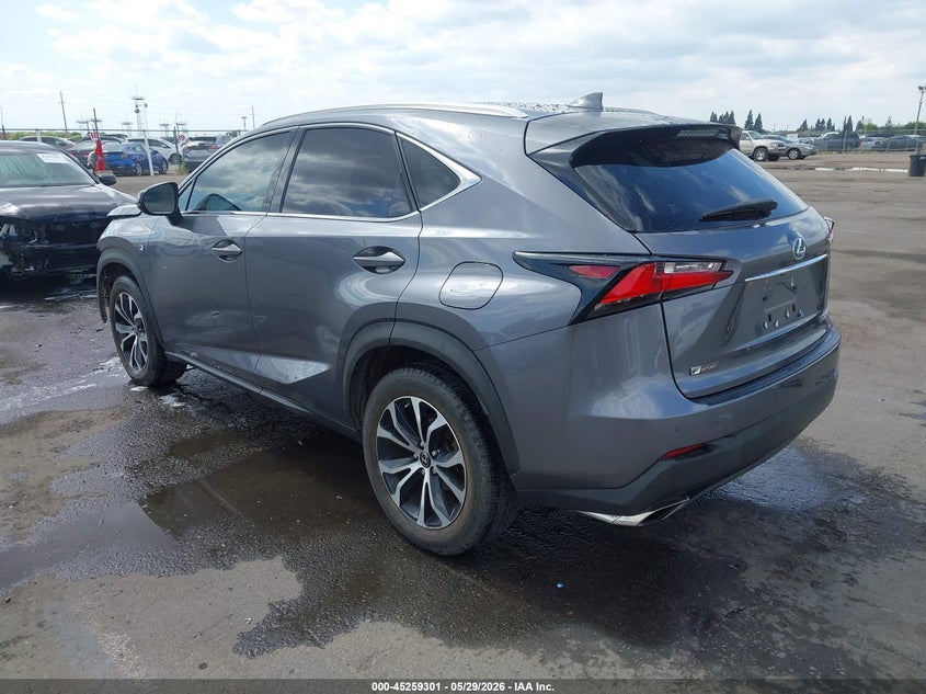 Vin: jtjbarbzxg2074558, lot: 45757121, lexus nx 200t f sport 20163