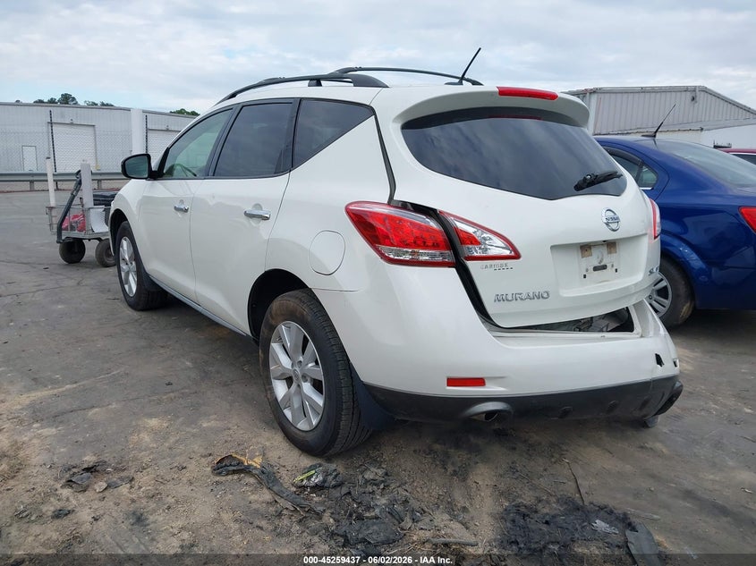 Vin: jn8az1mw2cw240476, lot: 45757257, nissan murano sl 20123