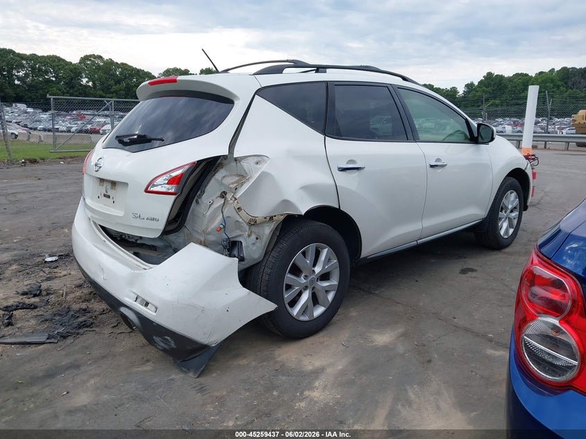 Vin: jn8az1mw2cw240476, lot: 45757257, nissan murano sl 20124