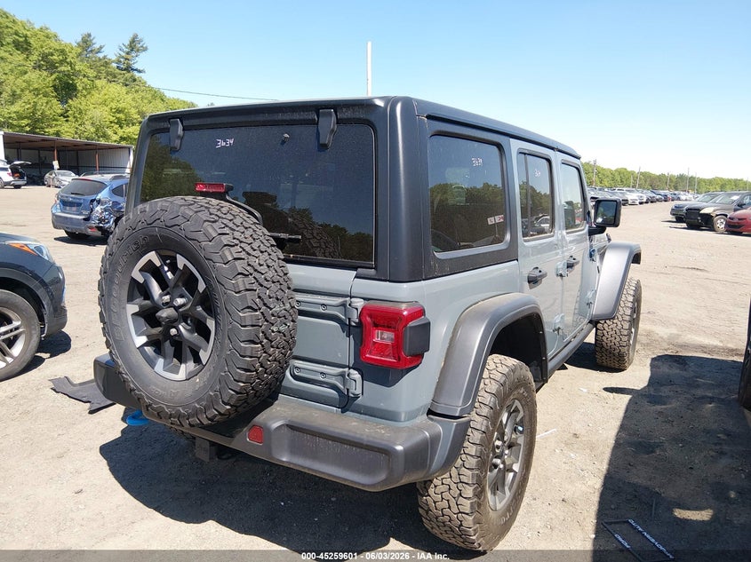 Vin: 1c4rjxr6xrw164029, lot: 45757421, jeep wrangler 4xe rubicon 4xe 20244