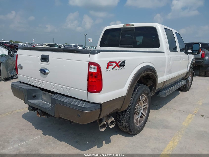 Vin: 1ft7w2btxfec96446, lot: 45757440, ford f-250 lariat 20154
