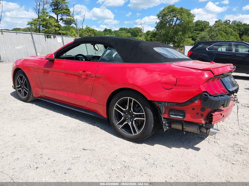 Vin: 1fatp8uh9l5113093, lot: 45757516, ford mustang ecoboost premium 20203