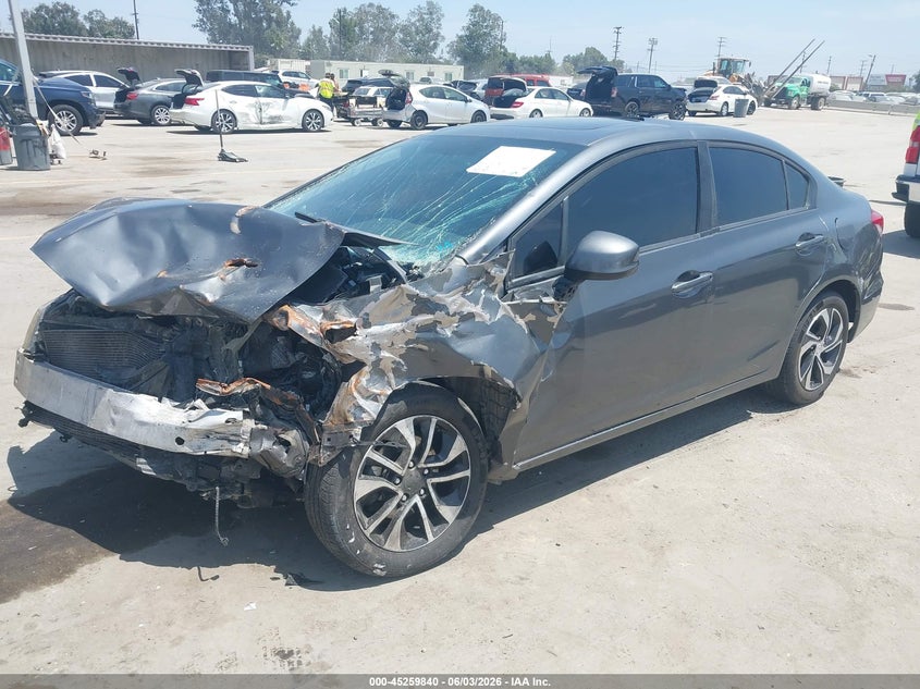 Vin: 19xfb2f98de272511, lot: 45757660, honda civic ex-l 20132