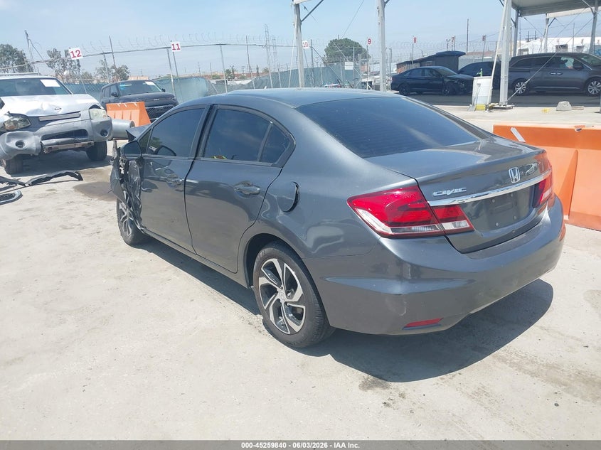 Vin: 19xfb2f98de272511, lot: 45757660, honda civic ex-l 20133
