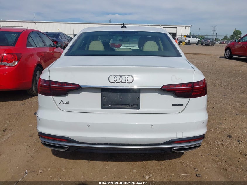 2023 Audi A4 Premium 40 Tfsi Quattro S Tronic VIN: WAUABAF47PA037434 Lot: 45259869