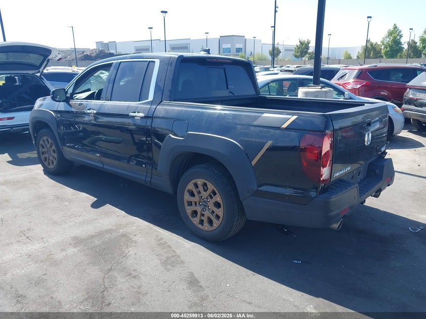 Vin: 5fpyk3f74nb003258, lot: 45757733, honda ridgeline rtl-e 20223