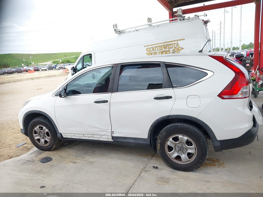 2012 Honda Cr-v 2.4 Cr-V Lx white Lot 111045259940 Vin 5J6RM3H36CL044206