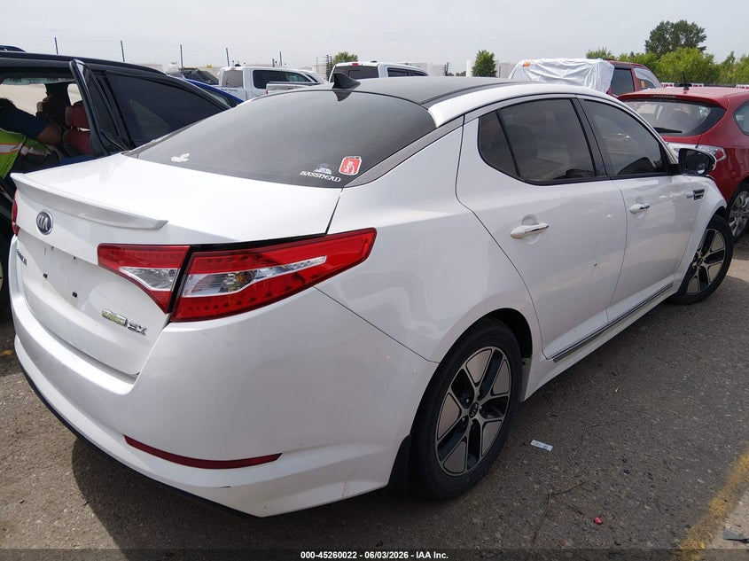 Vin: knagm4ad3d5046455, lot: 45757842, kia optima hybrid ex 20134