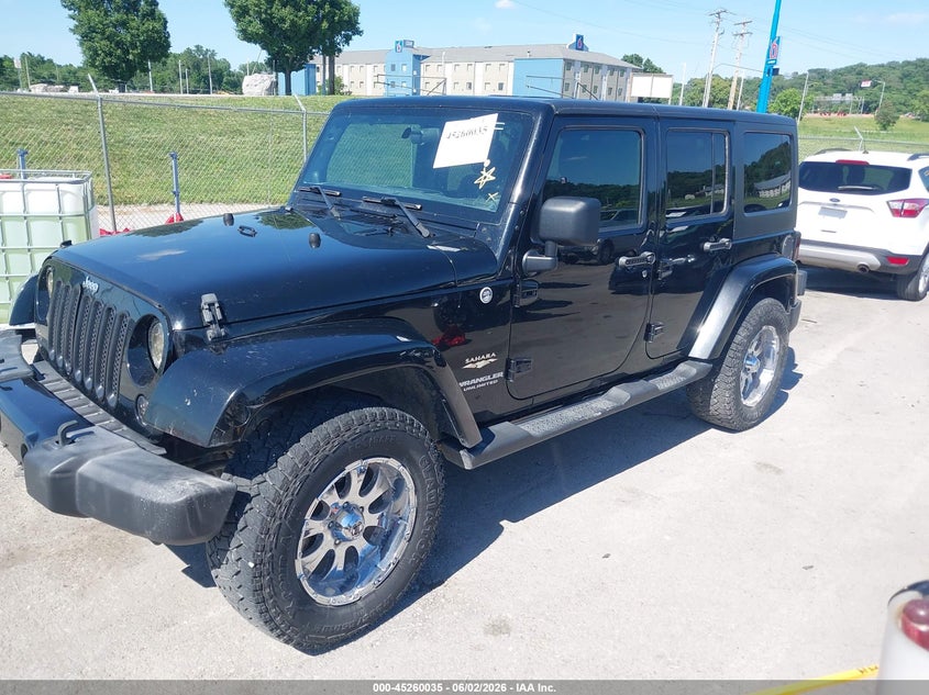 Vin: 1j4ba5h12bl550571, lot: 45757855, jeep wrangler unlimited sahara 20112
