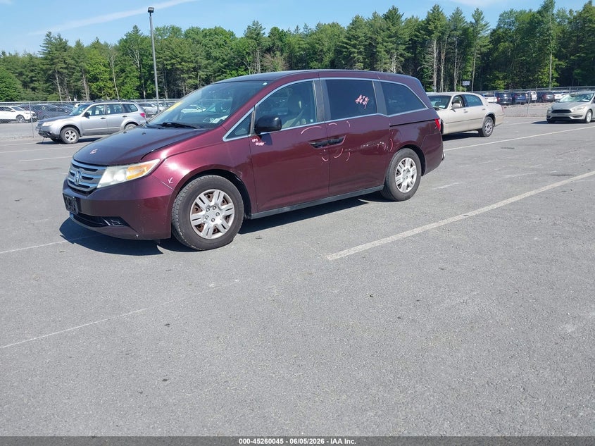 Vin: 5fnrl5h25bb014434, lot: 45757865, honda odyssey lx 20112