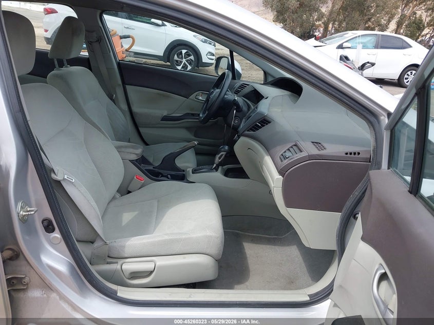 2012 Honda Civic 1.8 Lx silver Lot 111045260323 Vin 19XFB2F50CE349559