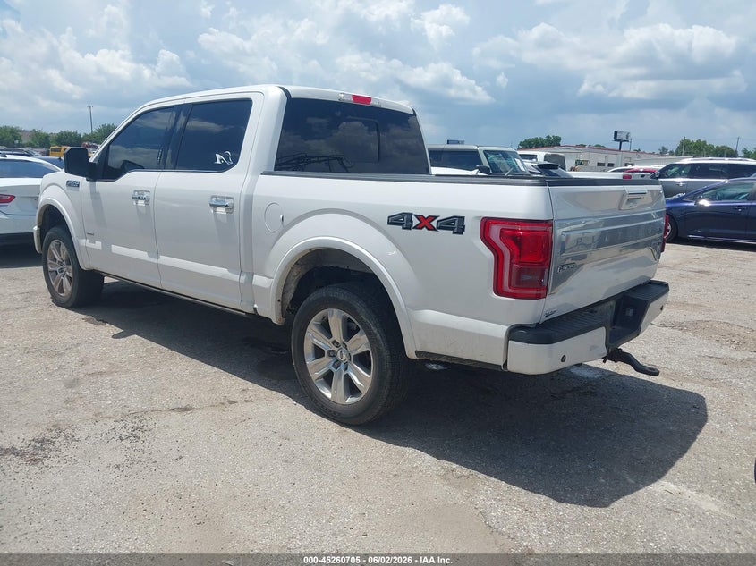 Vin: 1ftew1egxhfa71537, lot: 45758525, ford f-150 platinum 20173