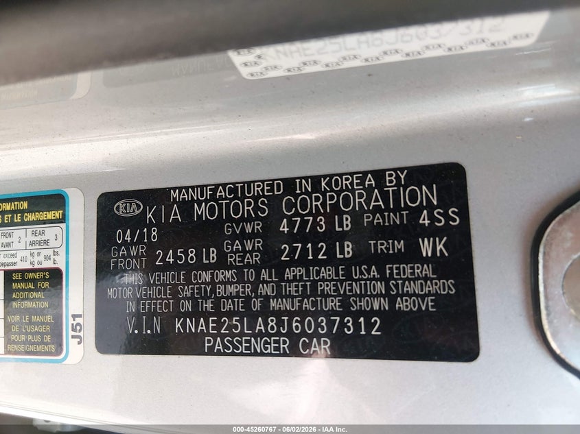 2018 Kia Stinger Premium VIN: KNAE25LA8J6037312 Lot: 45260767