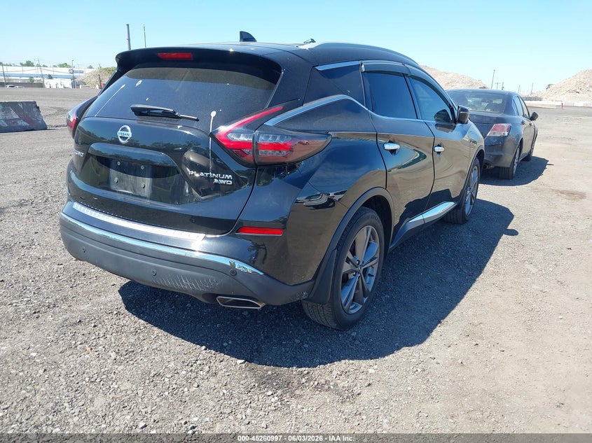 Vin: 5n1az2dsxmc122639, lot: 45758817, nissan murano platinum intelligent awd 20214