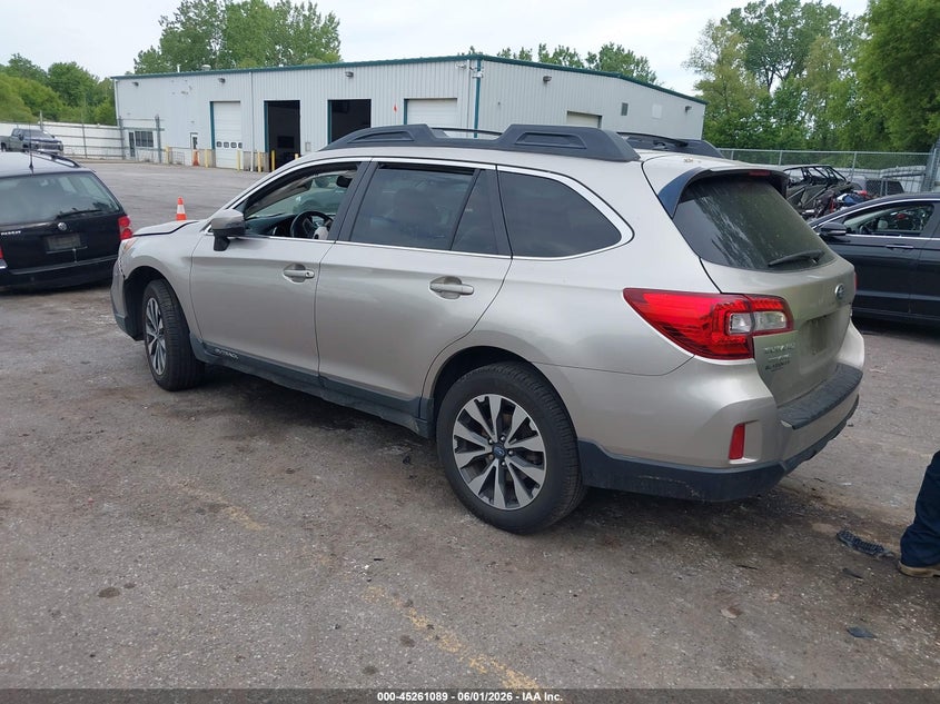 Vin: 4s4bsbnc1f3351309, lot: 45758909, subaru outback 2.5i limited 20153