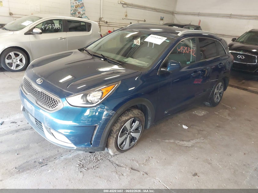 Vin: kndcb3lc2k5250683, lot: 45759222, kia niro lx 20192