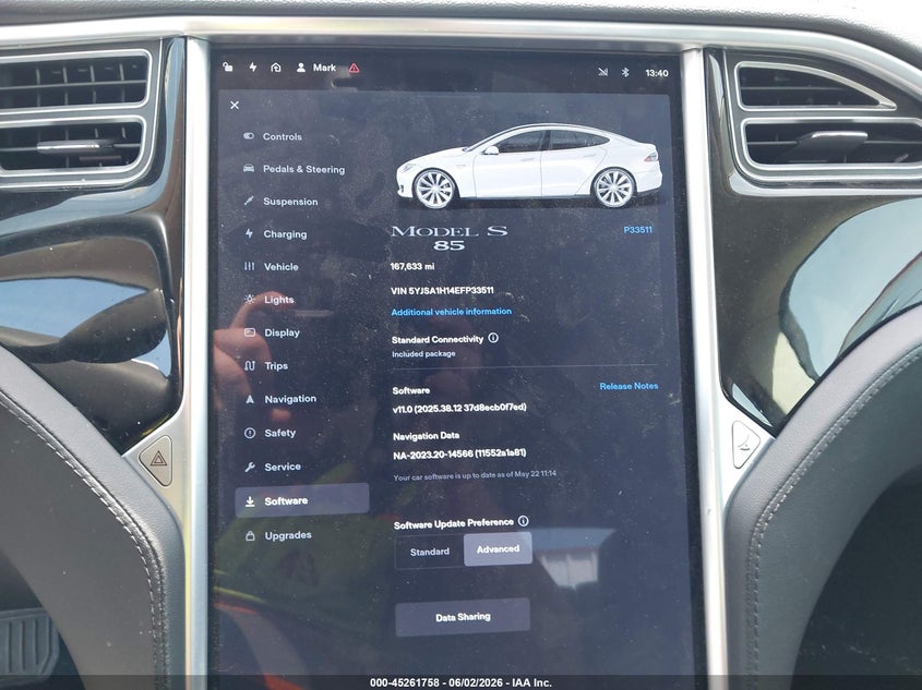 2014 TESLA MODEL S auction photo 7