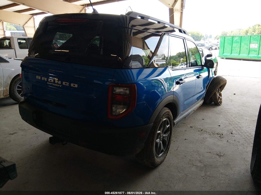 Vin: 3fmcr9d90nrd66804, lot: 45759697, ford bronco sport badlands 20224