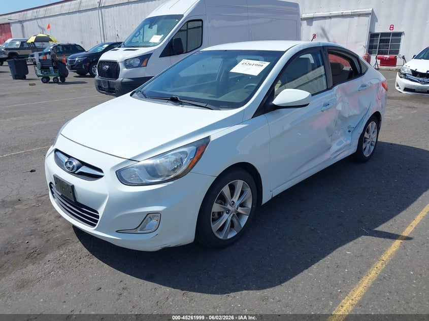 2012 Hyundai Accent 1.6 Gls white Lot 111045261999 Vin KMHCU4AE6CU064491