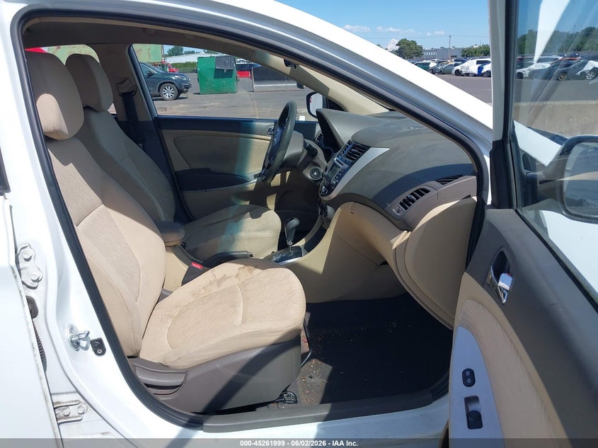 2012 Hyundai Accent 1.6 Gls white Lot 111045261999 Vin KMHCU4AE6CU064491