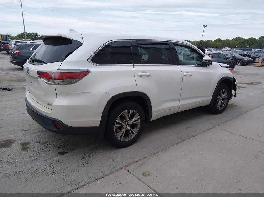 Vin: 5tdbkrfh4gs259800, lot: 45759840, toyota highlander le plus v6 20164
