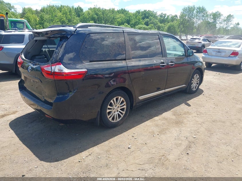 Vin: 5tdyk3dc6fs686411, lot: 45759856, toyota sienna xle 8 passenger 20154