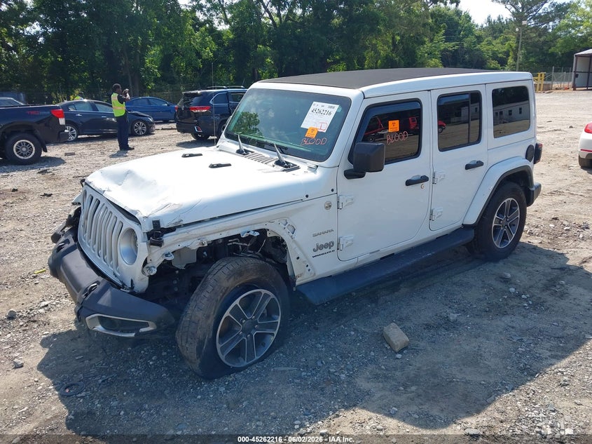 Vin: 1c4hjxeg1pw619924, lot: 45760036, jeep wrangler 4-door sahara 4x4 20232