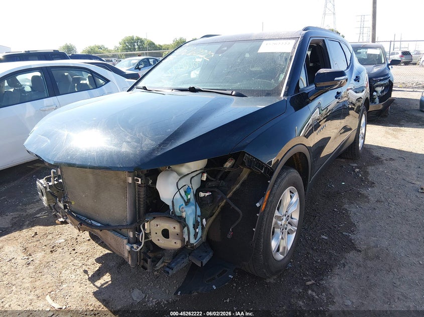 Vin: 3gnkbjrs0ms503322, lot: 45760042, chevrolet blazer awd 3lt 20212