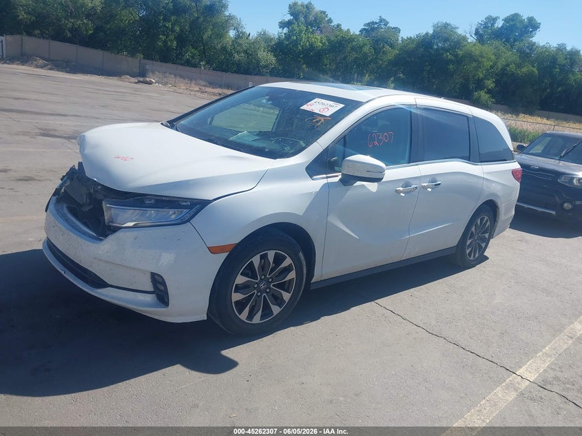 Vin: 5fnrl6h75nb064918, lot: 45760127, honda odyssey ex-l 20222