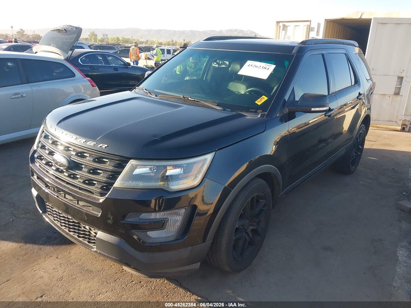 Vin: 1fm5k8gt4ggb06494, lot: 45760204, ford explorer sport 20162