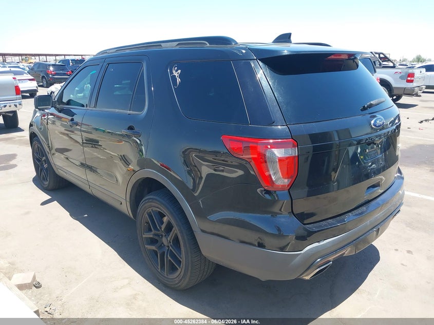 Vin: 1fm5k8gt4ggb06494, lot: 45760204, ford explorer sport 20163