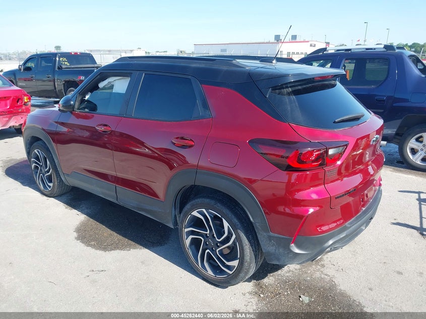Vin: kl79mtslxsb014626, lot: 45760260, chevrolet trailblazer fwd rs 20253