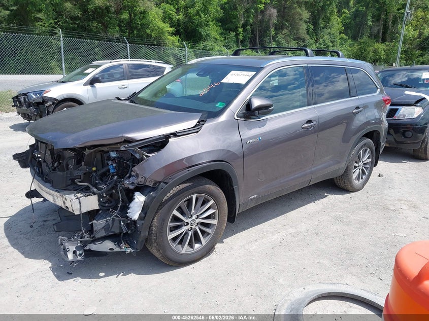 Vin: 5tdjgrfh3ks060789, lot: 45760366, toyota highlander hybrid xle 20192