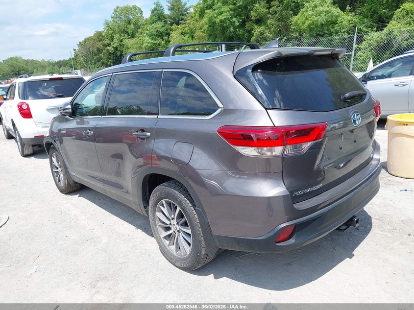Vin: 5tdjgrfh3ks060789, lot: 45760366, toyota highlander hybrid xle 20193