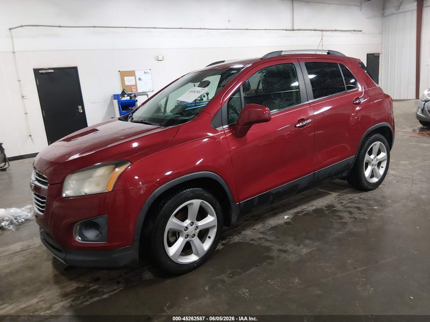 Vin: kl7cjnsb1fb054763, lot: 45760407, chevrolet trax ltz 20152