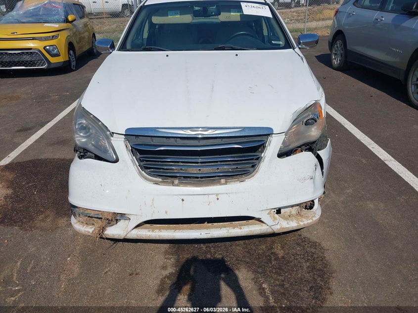 2012 Chrysler 200 2.4 Limited white Lot 111045262627 Vin 1C3CCBCB6CN178830