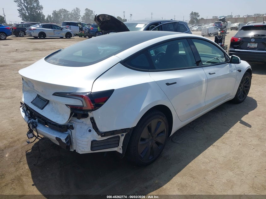 Vin: 5yj3e1ea6sf064909, lot: 45760594, tesla model 3 long range rear-wheel drive/standard rear-wheel drive 20254
