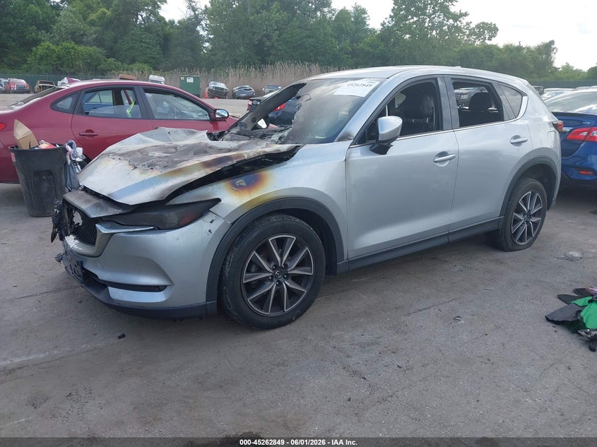 Vin: jm3kfadm8j1421459, lot: 45760668, mazda cx-5 grand touring 20182