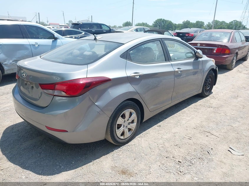 Vin: kmhdh4ae9gu504394, lot: 45760692, hyundai elantra se 20164